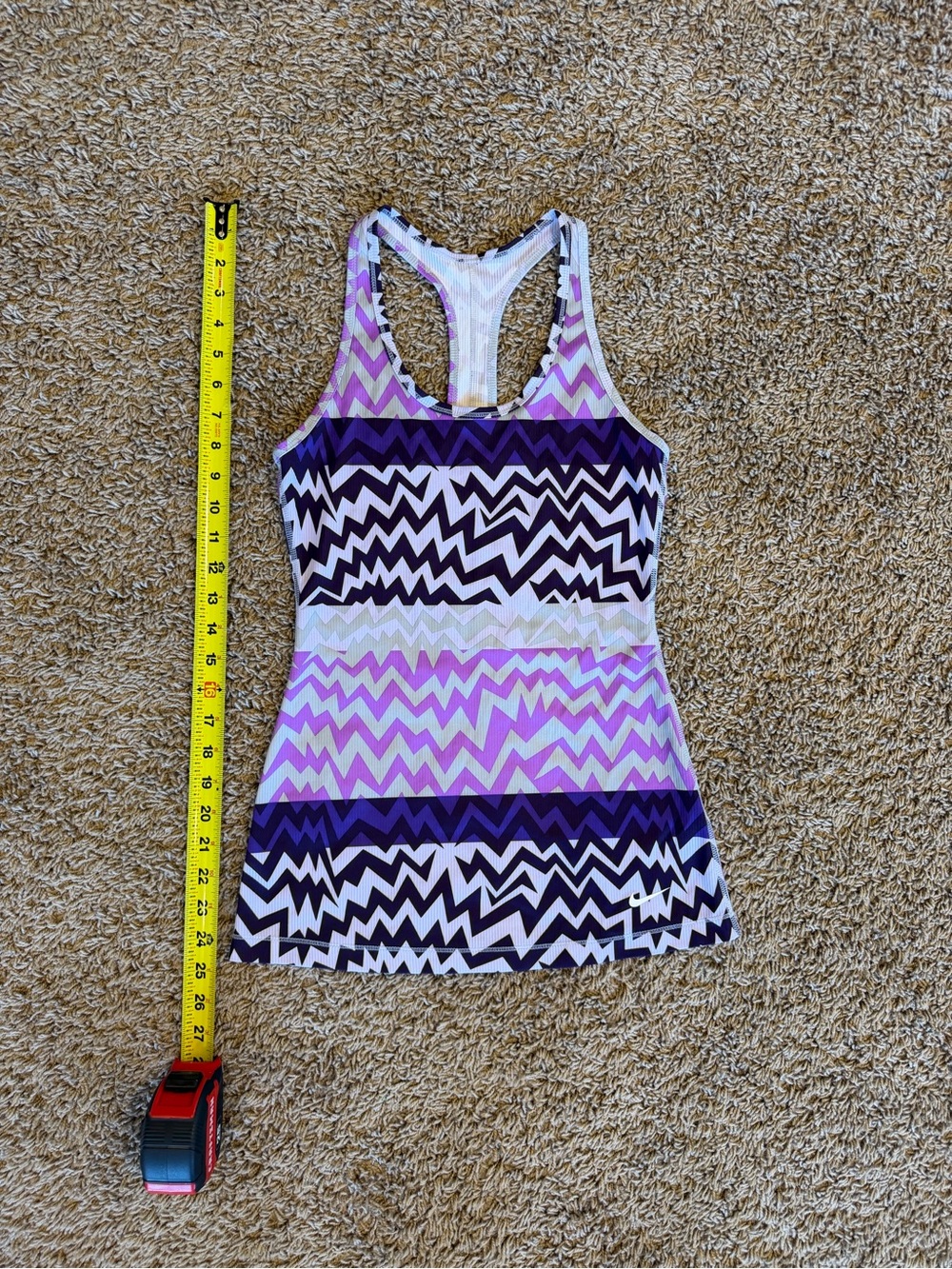 Nike Women’s Purple Lavender Chevron Racerback Tank Top
